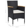 Garten-Essgruppe 5-teilig PE-Rattan schwarz gehärtetes Glas von , Gartensets - Ref: Foro24-3095911, Preis: 341,63 €, Rabatt: %