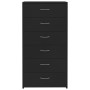 Sideboard mit 6 Schubladen aus schwarzem Sperrholz 50x34x96 cm von vidaXL, Sideboards - Ref: Foro24-800667, Preis: 105,97 €, ...