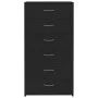 Sideboard mit 6 Schubladen aus schwarzem Sperrholz 50x34x96 cm von vidaXL, Sideboards - Ref: Foro24-800667, Preis: 103,64 €, ...
