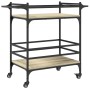 Küchenwagen aus Sonoma-Eichenholzwerkstoff, 82 x 40 x 78,5 cm von , Küchen- und Speisewagen - Ref: Foro24-842362, Preis: 50,9...