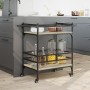 Küchenwagen aus Sonoma-Eichenholzwerkstoff, 82 x 40 x 78,5 cm von , Küchen- und Speisewagen - Ref: Foro24-842362, Preis: 50,9...