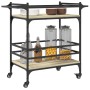 Küchenwagen aus Sonoma-Eichenholzwerkstoff, 82 x 40 x 78,5 cm von , Küchen- und Speisewagen - Ref: Foro24-842362, Preis: 50,9...