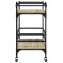 Küchenwagen aus Sonoma-Eichenholzwerkstoff, 82 x 40 x 78,5 cm von , Küchen- und Speisewagen - Ref: Foro24-842362, Preis: 50,9...
