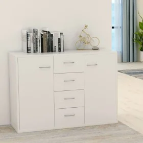 Weißer Sperrholz-Sideboard 88x30x65 cm von vidaXL, Sideboards - Ref: Foro24-800684, Preis: 91,62 €, Rabatt: %