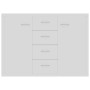 Aparador de madera contrachapada blanco 88x30x65 cm de vidaXL, Aparadores - Ref: Foro24-800684, Precio: 93,84 €, Descuento: %