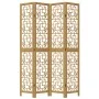 4-panel partition screen solid paulownia wood brown by , Room dividers - Ref: Foro24-358868, Price: 103,90 €, Discount: %