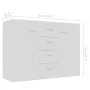 Weißer Sperrholz-Sideboard 88x30x65 cm von vidaXL, Sideboards - Ref: Foro24-800684, Preis: 91,63 €, Rabatt: %