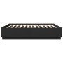 Bed frame with LED lights black engineered wood 200x200cm by , Beds and slatted bases - Ref: Foro24-3209584, Price: 192,93 €,...