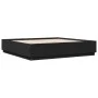 Bed frame with LED lights black engineered wood 200x200cm by , Beds and slatted bases - Ref: Foro24-3209584, Price: 190,79 €,...