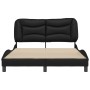 Bed frame with headboard black synthetic leather 120x200cm by , Beds and slatted bases - Ref: Foro24-3207988, Price: 192,97 €...