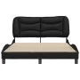 Bed frame with headboard black synthetic leather 120x200cm by , Beds and slatted bases - Ref: Foro24-3207988, Price: 189,57 €...
