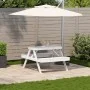 Picknicktisch aus massivem weißem Kiefernholz, 105 x 134 x 75 cm von , Gartentische - Ref: Foro24-832568, Preis: 117,24 €, Ra...
