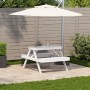 Picknicktisch aus massivem weißem Kiefernholz, 105 x 134 x 75 cm von , Gartentische - Ref: Foro24-832568, Preis: 131,66 €, Ra...
