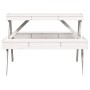 Picknicktisch aus massivem weißem Kiefernholz, 105 x 134 x 75 cm von , Gartentische - Ref: Foro24-832568, Preis: 131,66 €, Ra...