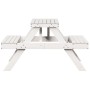 Mesa de pícnic madera maciza de pino blanco 105x134x75 cm de , Mesas de jardín - Ref: Foro24-832568, Precio: 131,59 €