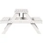 Solid white pine wood picnic table 105x134x75 cm by , Garden tables - Ref: Foro24-832568, Price: 130,20 €, Discount: %