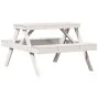 Picknicktisch aus massivem weißem Kiefernholz, 105 x 134 x 75 cm von , Gartentische - Ref: Foro24-832568, Preis: 117,24 €, Ra...