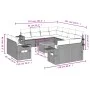 Gartensofa-Set 12-teilig mit schwarzen synthetischen Rattankissen von , Gartensets - Ref: Foro24-3257155, Preis: 827,85 €, Ra...