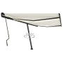 Toldo manual retráctil con LED crema 400x300 cm de , Toldos - Ref: Foro24-3069742, Precio: 441,35 €, Descuento: %
