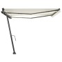 Toldo manual retráctil con LED crema 400x300 cm de , Toldos - Ref: Foro24-3069742, Precio: 441,35 €, Descuento: %