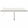 Manual retractable awning with cream LED 400x300 cm by , Awnings - Ref: Foro24-3069742, Price: 457,03 €, Discount: %