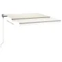 Manual retractable awning with cream LED 400x300 cm by , Awnings - Ref: Foro24-3069742, Price: 457,03 €, Discount: %