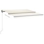Toldo manual retráctil con LED crema 400x300 cm de , Toldos - Ref: Foro24-3069742, Precio: 441,35 €, Descuento: %
