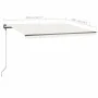 Manual retractable awning with cream LED 400x300 cm by , Awnings - Ref: Foro24-3069742, Price: 457,03 €, Discount: %