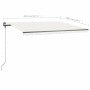 Toldo manual retráctil con LED crema 400x300 cm de , Toldos - Ref: Foro24-3069742, Precio: 441,35 €, Descuento: %