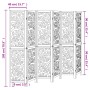 Biombo separador de 6 paneles madera maciza Paulownia blanco de , Divisores de ambientes - Ref: Foro24-358746, Precio: 191,08...