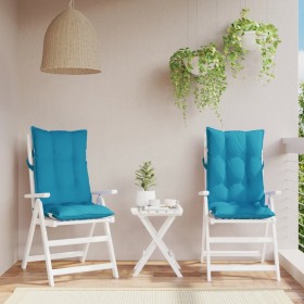 High Back Chair Cushions 2 Pcs Light Blue Oxford Fabric by , Cushions for chairs and sofas - Ref: Foro24-377614, Price: 59,60...