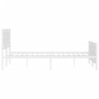 Bettgestell aus Metall mit Kopfteil und weißem Fußteil 150x200 cm von , Betten und Lattenroste - Ref: Foro24-374310, Preis: 1...