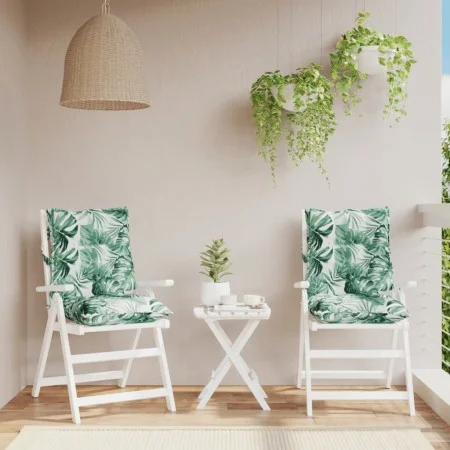 2pcs Low Back Chair Cushions Leaf Print Fabric by , Cushions for chairs and sofas - Ref: Foro24-377707, Price: 52,02 €, Disco...