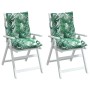 2pcs Low Back Chair Cushions Leaf Print Fabric by , Cushions for chairs and sofas - Ref: Foro24-377707, Price: 55,47 €, Disco...