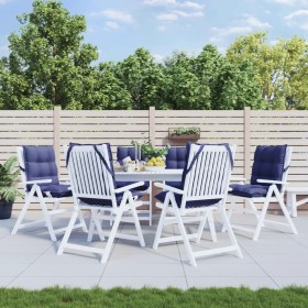 Low back chair cushions 6 pcs navy blue Oxford fabric by , Cushions for chairs and sofas - Ref: Foro24-377739, Price: 133,91 ...