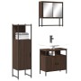 Set de muebles baño 3 pzas madera contrachapada roble marrón de , Muebles de baño - Ref: Foro24-3214699, Precio: 163,19 €, De...