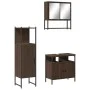 3-teiliges Badezimmermöbel-Set aus braunem Eichensperrholz von , Badezimmermöbel - Ref: Foro24-3214699, Preis: 161,23 €, Raba...