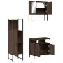 3-teiliges Badezimmermöbel-Set aus braunem Eichensperrholz von , Badezimmermöbel - Ref: Foro24-3214699, Preis: 161,23 €, Raba...