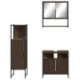 3-teiliges Badezimmermöbel-Set aus braunem Eichensperrholz von , Badezimmermöbel - Ref: Foro24-3214699, Preis: 161,23 €, Raba...