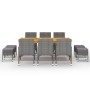 Juego de comedor de jardín de 11 piezas gris by , Garden sets - Ref: Foro24-3067872, Price: 629,13 €, Discount: %