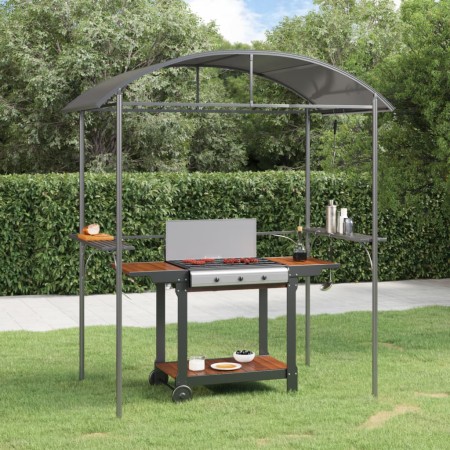 Cenador barbacoa estante lateral acero antracita 220x115x230 cm de , Carpas y cenadores - Ref: Foro24-360138, Precio: 237,70 ...