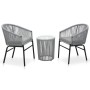 Set Gartentisch und Stühle 3-teilig und Kissen PE Rattangrau von vidaXL, Gartensets - Ref: Foro24-48140, Preis: 185,25 €, Rab...