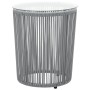 Set Gartentisch und Stühle 3-teilig und Kissen PE Rattangrau von vidaXL, Gartensets - Ref: Foro24-48140, Preis: 185,25 €, Rab...