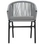 Garden table and 3-piece chair set with gray PE rattan cushions by vidaXL, Garden sets - Ref: Foro24-48140, Price: 222,93 €, ...