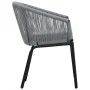Garden table and 3-piece chair set with gray PE rattan cushions by vidaXL, Garden sets - Ref: Foro24-48140, Price: 222,93 €, ...