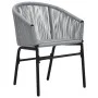 Garden table and 3-piece chair set with gray PE rattan cushions by vidaXL, Garden sets - Ref: Foro24-48140, Price: 222,93 €, ...