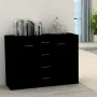 Schwarzes Sperrholz-Sideboard 88x30x65 cm von vidaXL, Sideboards - Ref: Foro24-800685, Preis: 100,94 €, Rabatt: %