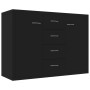 Aparador de madera contrachapada negro 88x30x65 cm de vidaXL, Aparadores - Ref: Foro24-800685, Precio: 106,83 €, Descuento: %