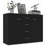 Schwarzes Sperrholz-Sideboard 88x30x65 cm von vidaXL, Sideboards - Ref: Foro24-800685, Preis: 100,94 €, Rabatt: %