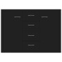 Aparador de madera contrachapada negro 88x30x65 cm de vidaXL, Aparadores - Ref: Foro24-800685, Precio: 106,83 €, Descuento: %